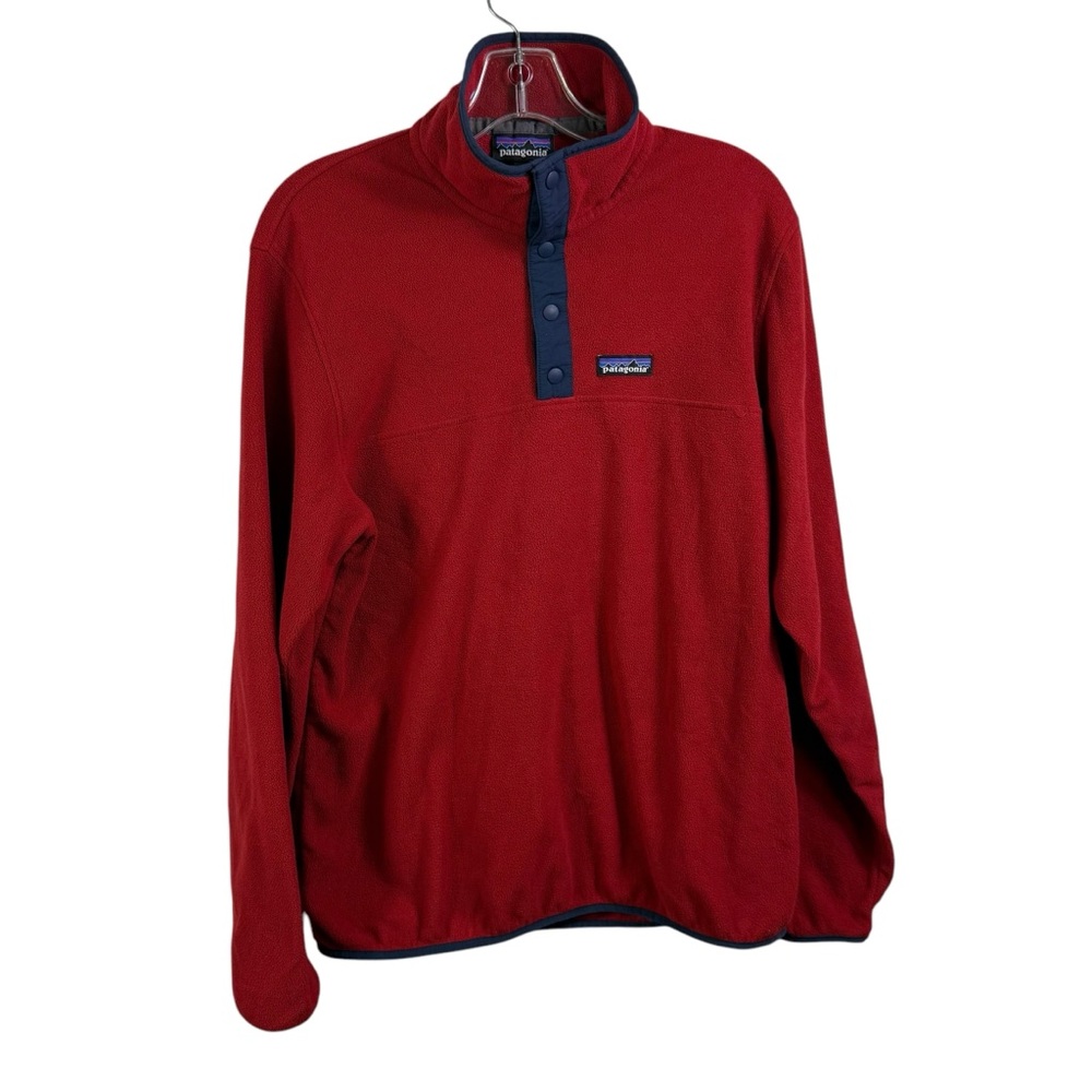 Patagonia MICRO-D SNAP-T FLEECE PULLOVER IN MOLTEN LAVA